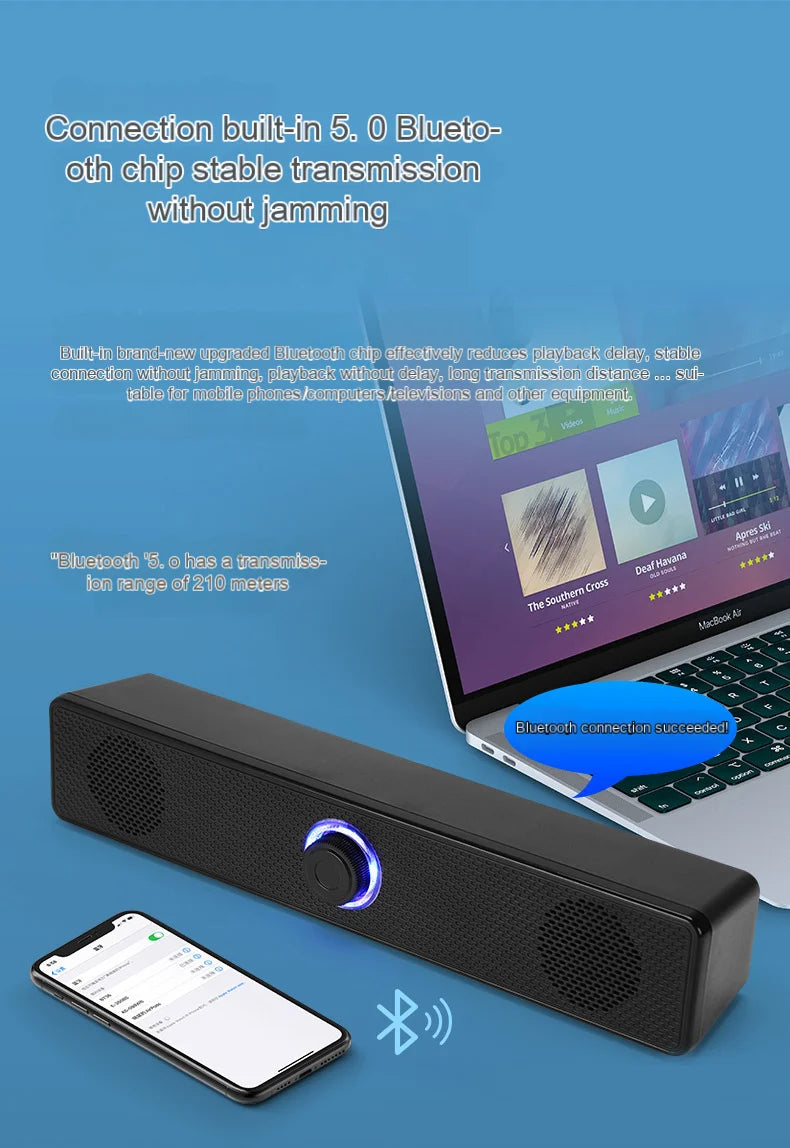 HOMEFISH Computer Desktop High-quality Bluetooth Wired Dual-purpose High-volume Microphone Two-in-one Speaker