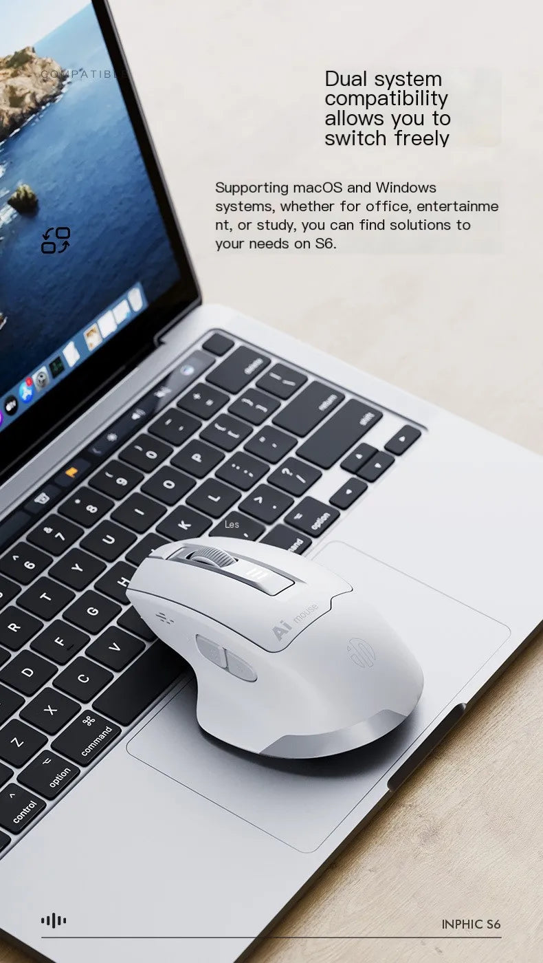 VoiceClick AI Voice Mouse – Wireless Dual-Mode, Voice Typing & Silent Click