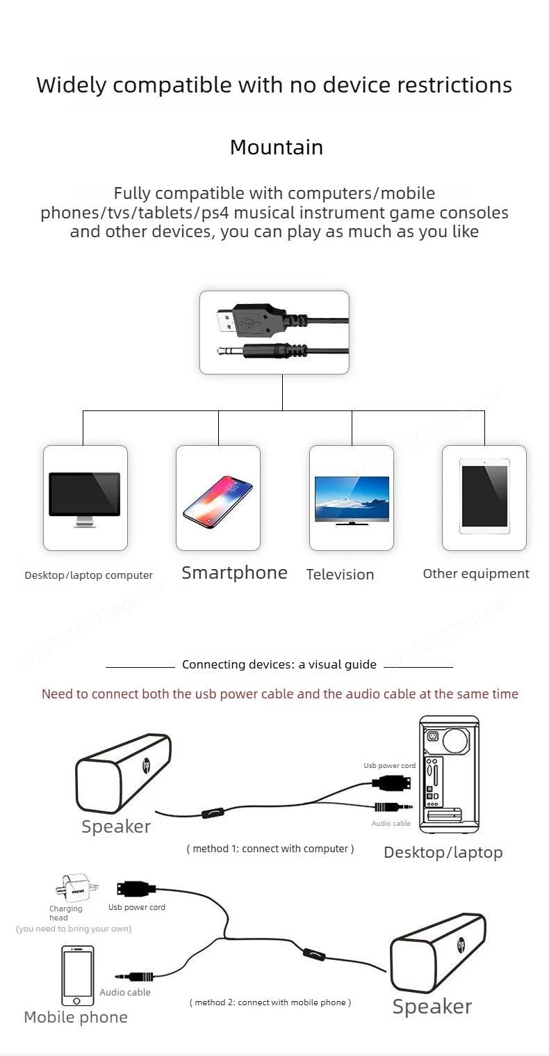 HP SoundStick WS10 – Compact USB-Powered Sound Bar for PC & Gaming
