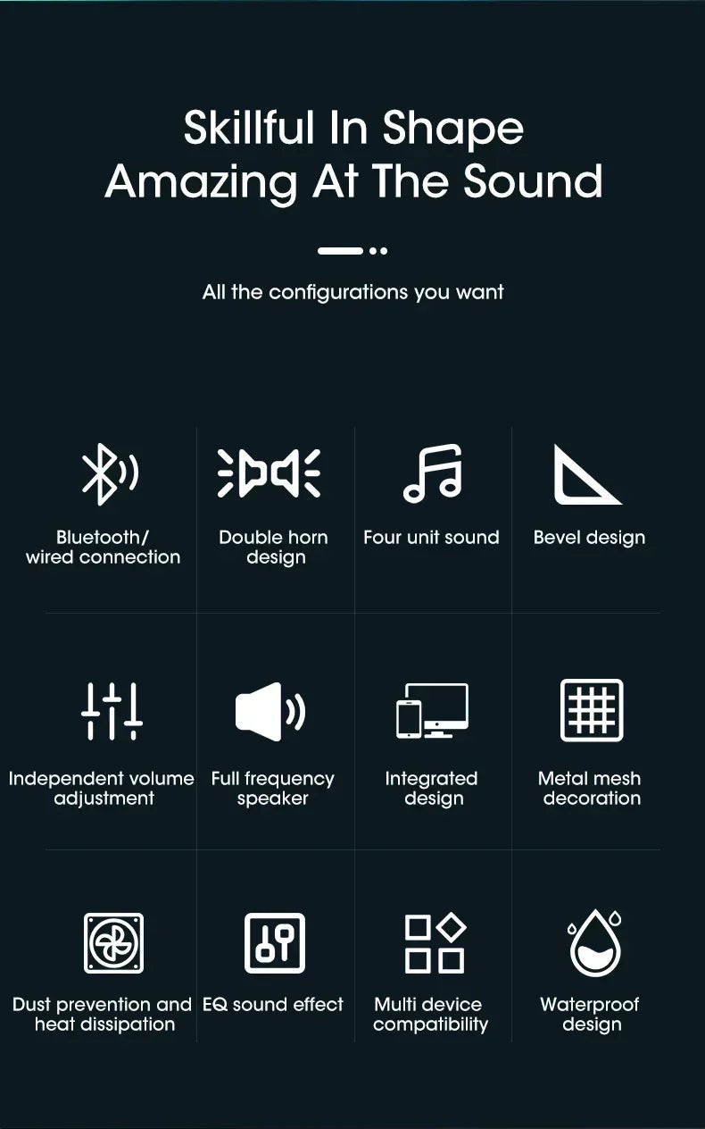 BassEdge Dual Bluetooth Soundbar