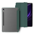 Clear Crystal Tablet Case With Pen Slot For Samsung Galaxy Tab S9 S10 FE Lite 2023 2025 11''PU Leather Flip Magnetic Stand Cases