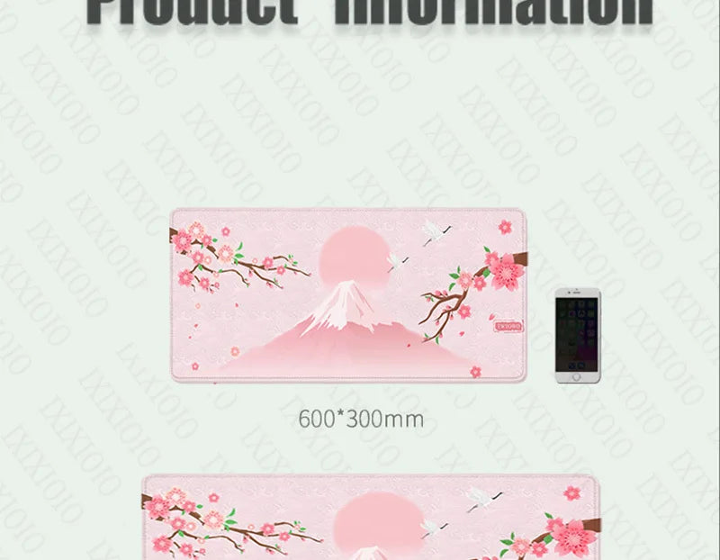 Minimalist Abstract Floral Art XL Mouse Pad – Aesthetic XXL Desk Mat | Soft Non-Slip Rubber Gaming & Office Mousepad Table Protector