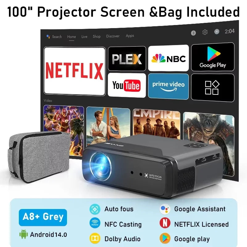 CinemaX A8 Google TV 4K Smart Projector