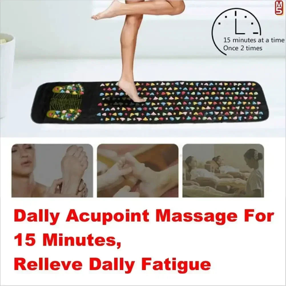 StoneStep Premium Foot Massage Pad – Finger Pressure Plate & Soft Stone Road