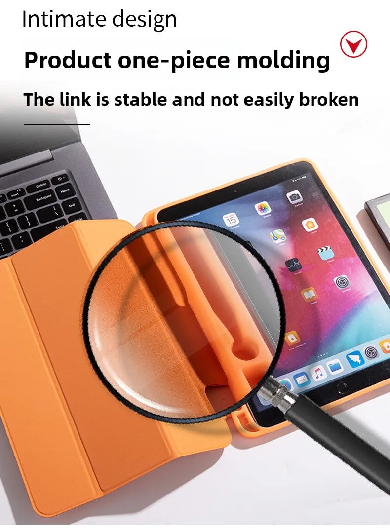 iPad Protective Case – Full-Cover Anti-Drop Silicone Shell with Pen Slot (9.7" & 11")