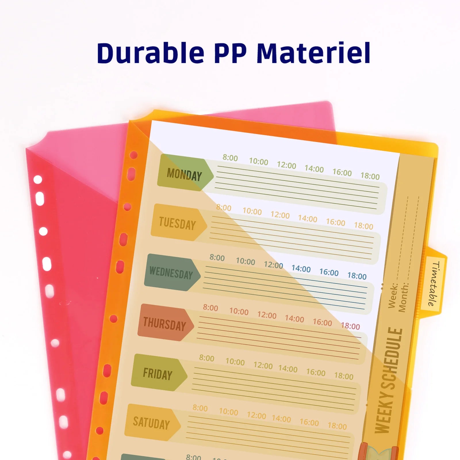 PocketDivide 10-Pack A4 Binder Dividers with Pockets & Tabs – 5 Colour Set