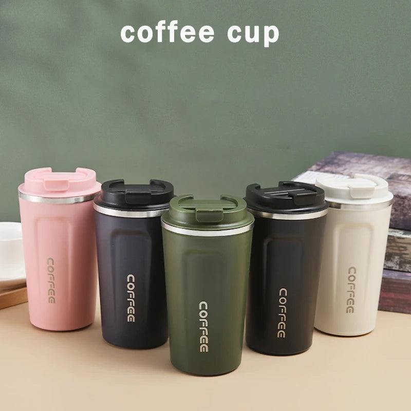 ThermoSip Stainless Steel Insulated Coffee Cup – 380ml / 510ml, Leak-Proof