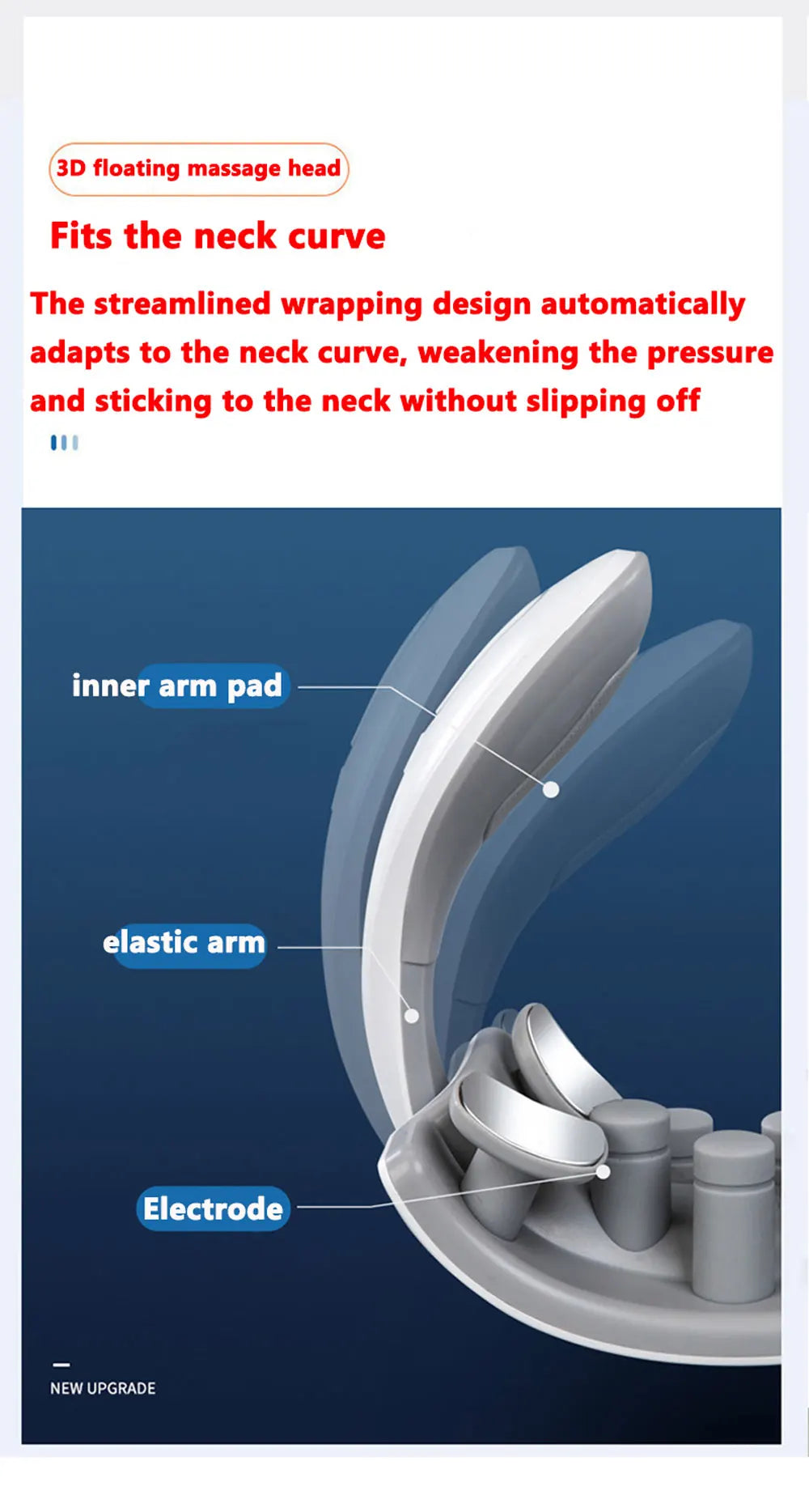 RedLight Smart Neck Massager – Portable Cervical Vibrator with Red Light Therapy