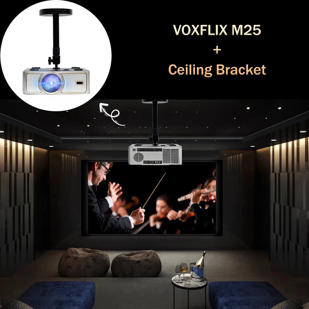 VoxFlix M25 Smart 4K Home Cinema Projector