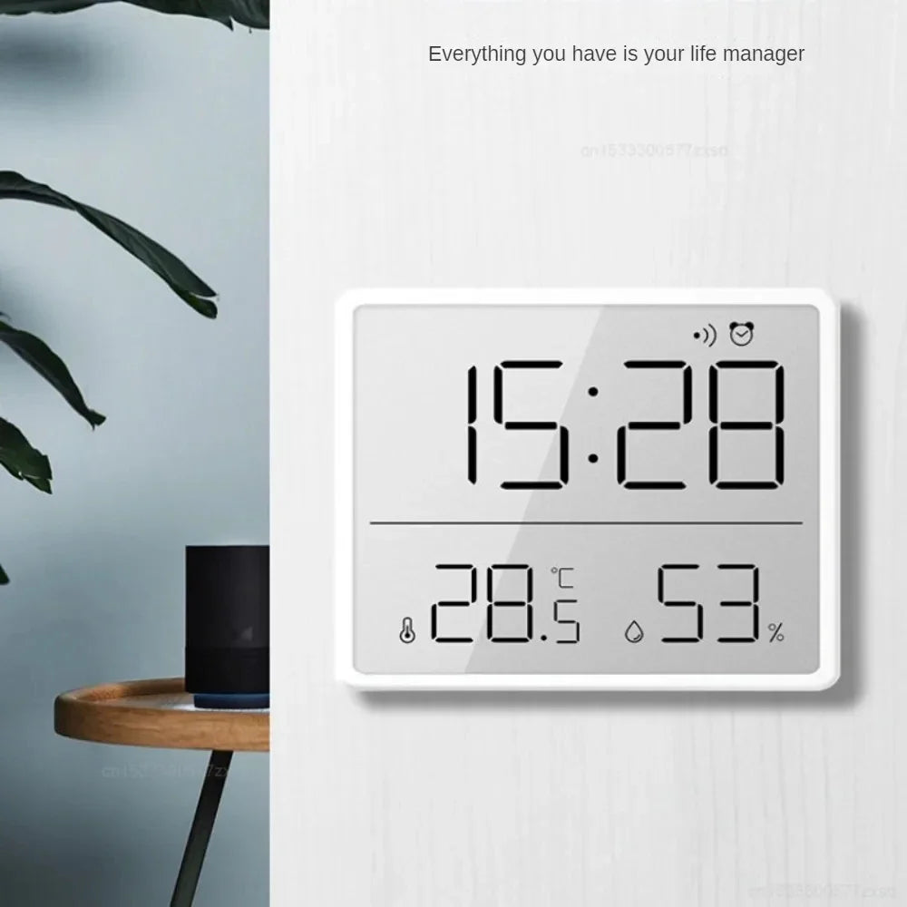 MIJIA 3.7 Inch Large LCD Digital Wall Clock Humidity Thermometer Calendars Display Magnetic Mounted Alarm Clock Household Tool