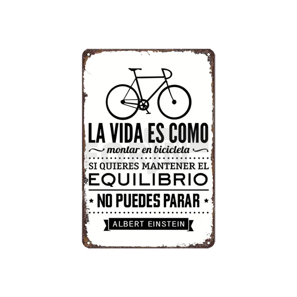 Spanish Inspirational Quote Poster,Spain Wall Art Metal Sign,Black and White Minimalist Painting,Gift for Home Room Office Decor