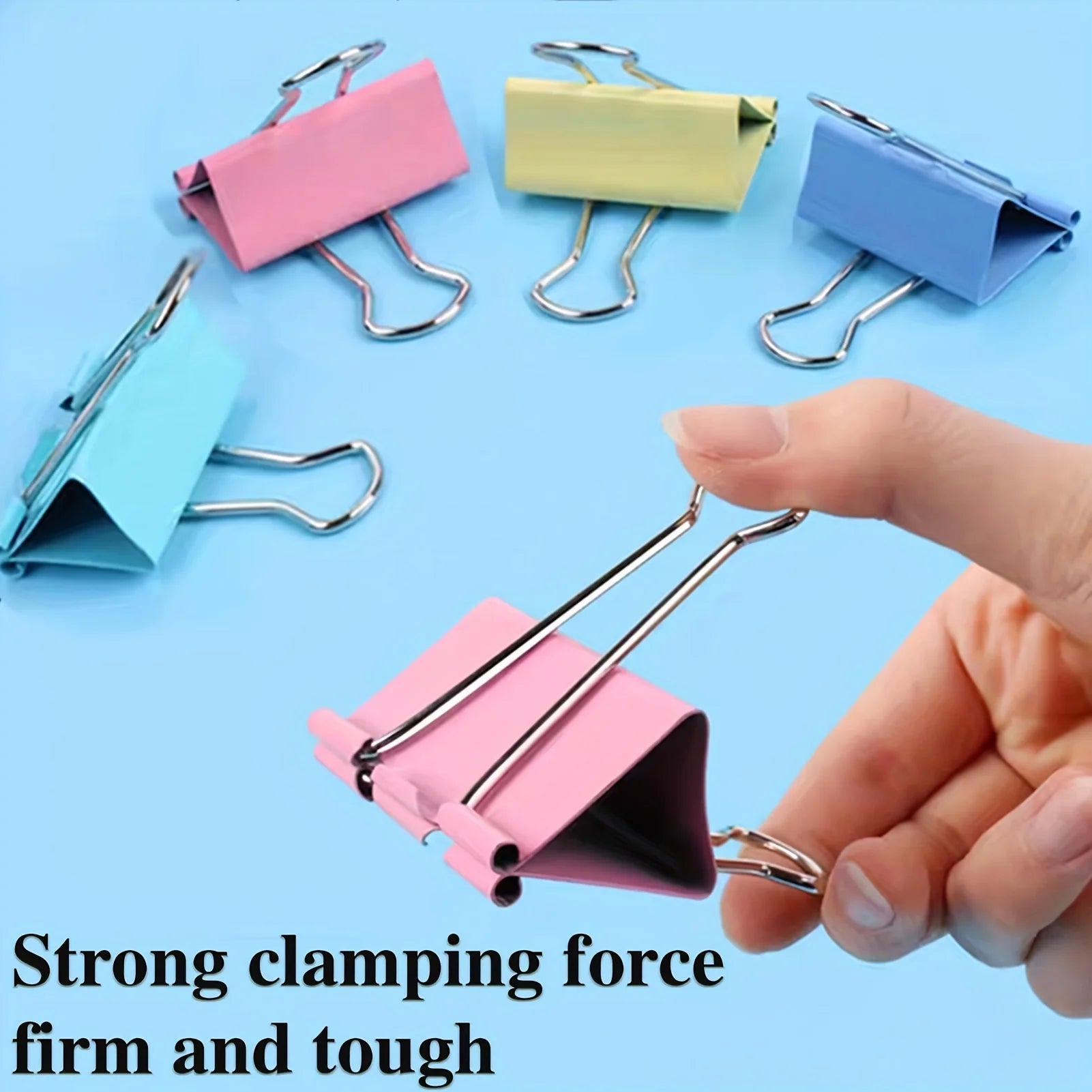 ClipStack 48-Pack Multicolour Metal Binder Clips