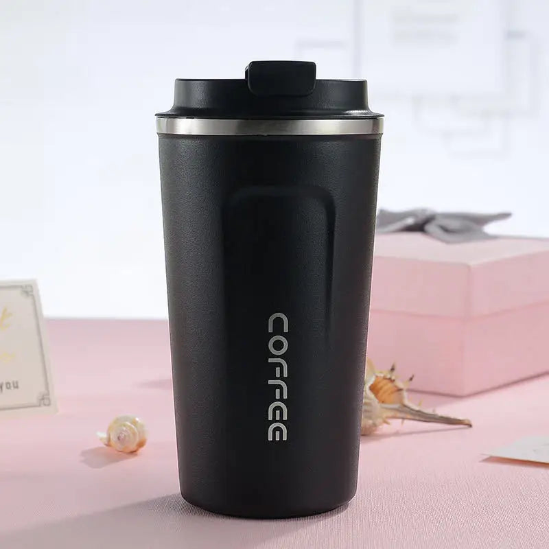 ThermoSip Stainless Steel Insulated Coffee Cup – 380ml / 510ml, Leak-Proof
