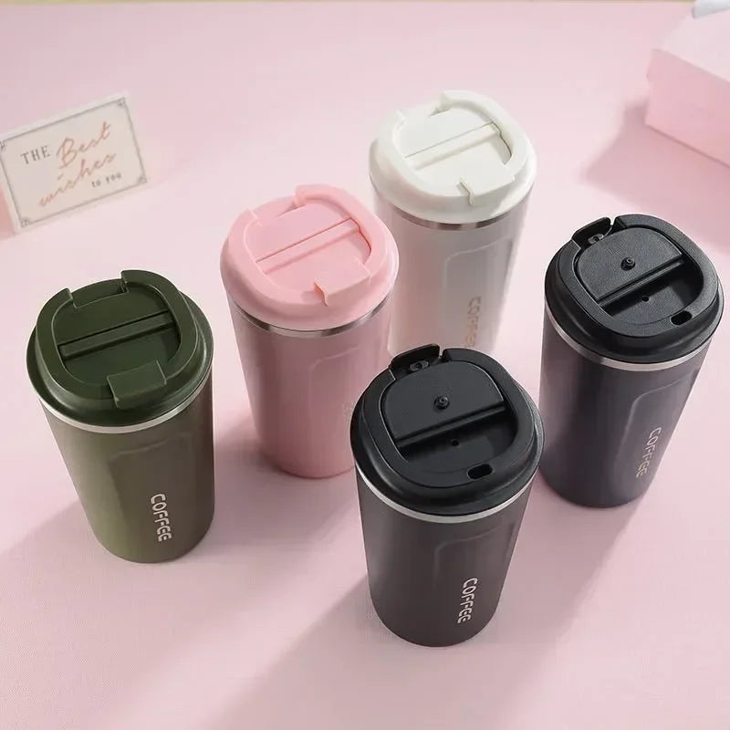 ThermoSip Stainless Steel Insulated Coffee Cup – 380ml / 510ml, Leak-Proof