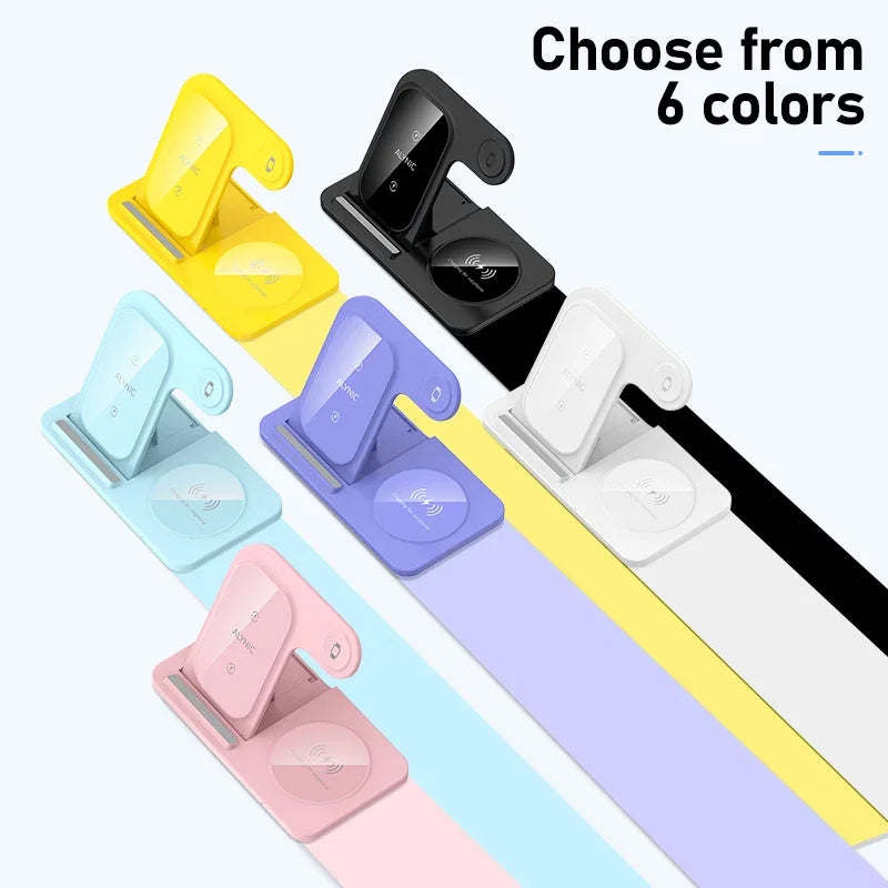 FoldCharge Foldable Fast Wireless Charging Station – iPhone 16/15/14, Apple Watch & AirPods