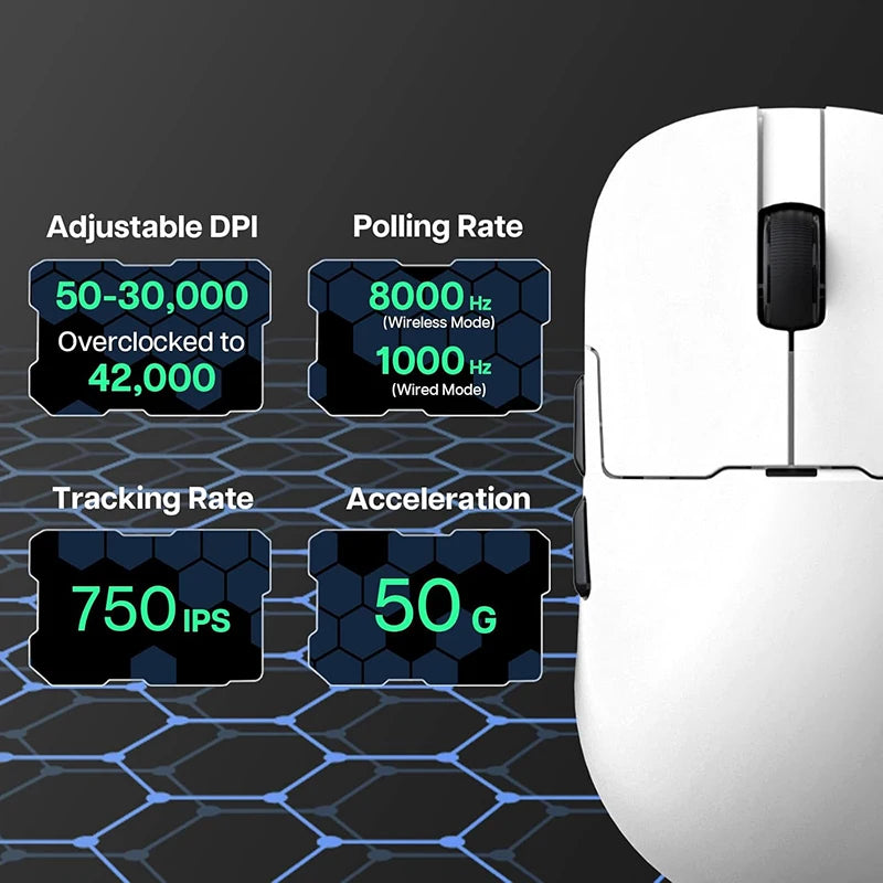 AJAZZ AJ159 APEX Wireless Gaming Mouse – PAW3950, RGB & Magnetic Charging