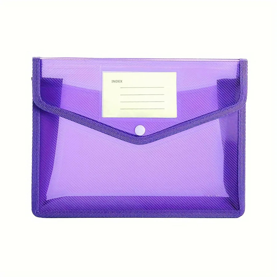 A4 file storage bags & folders, transparent storage and organization bags with labels