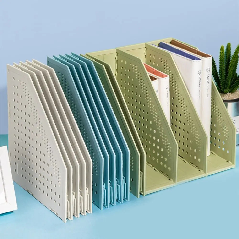 File Organizer Retractable File Holder Creative Foldable Desktop Bookend Bookshelf Adjustable File Storage Rack Office Supply