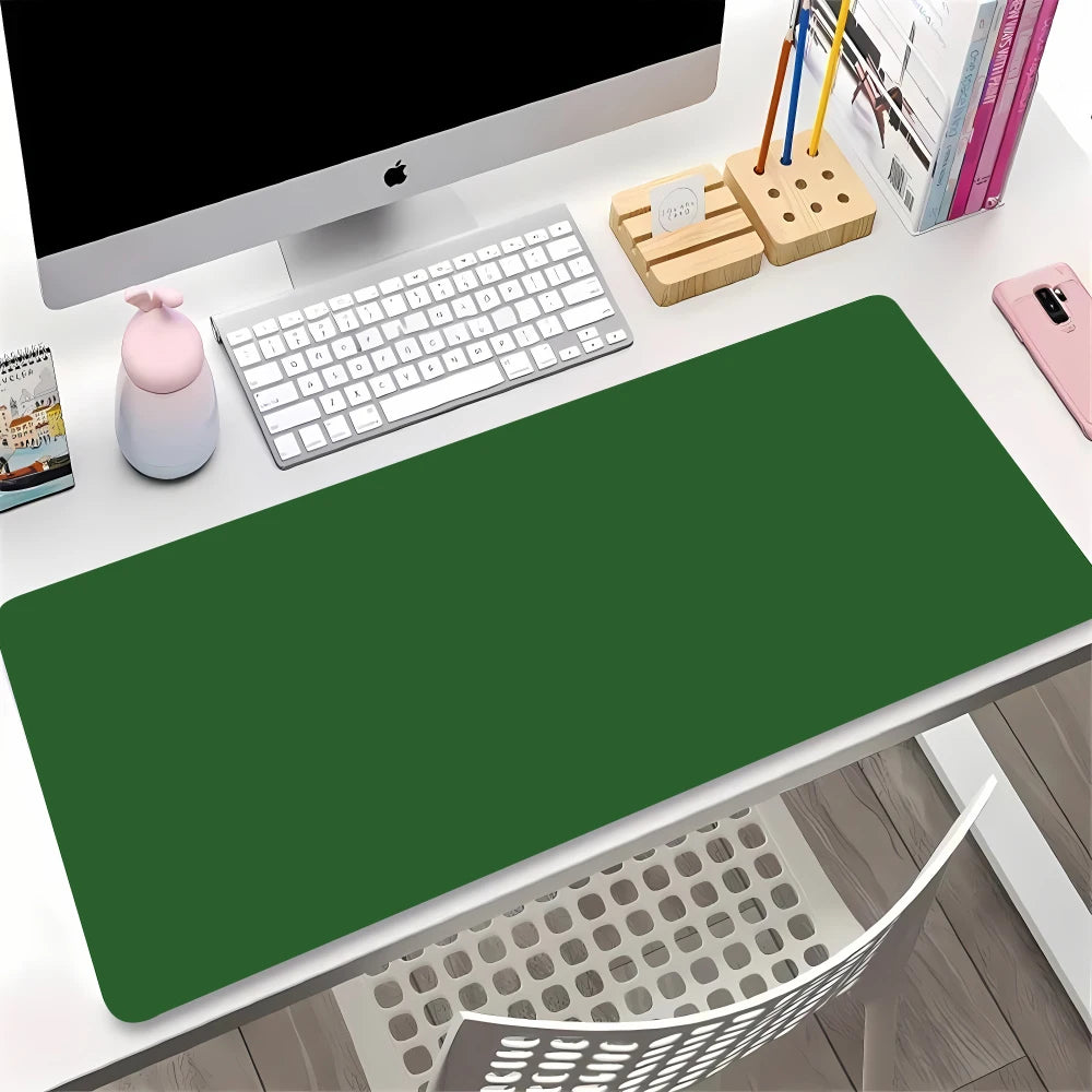 Black and White Mouse Pad Gaming Keyboard Solid Color Laptop Desk Carpet Pc Keyboard Mousepad Speed Deskmat Stitch Things Mats