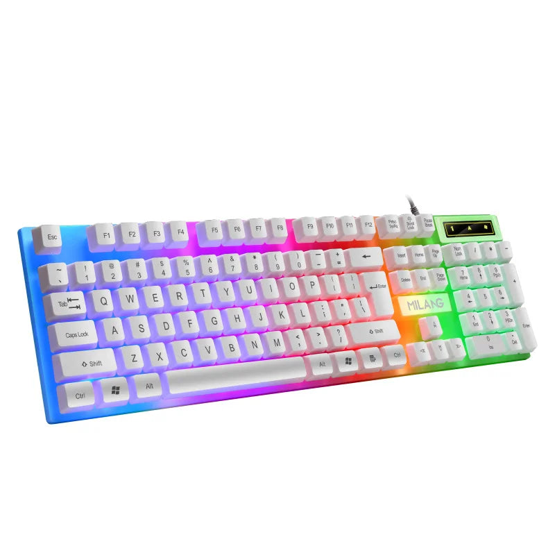 RGB Backlit Mechanical-Feel Gaming Keyboard – 104 Keys, Waterproof, Wired USB