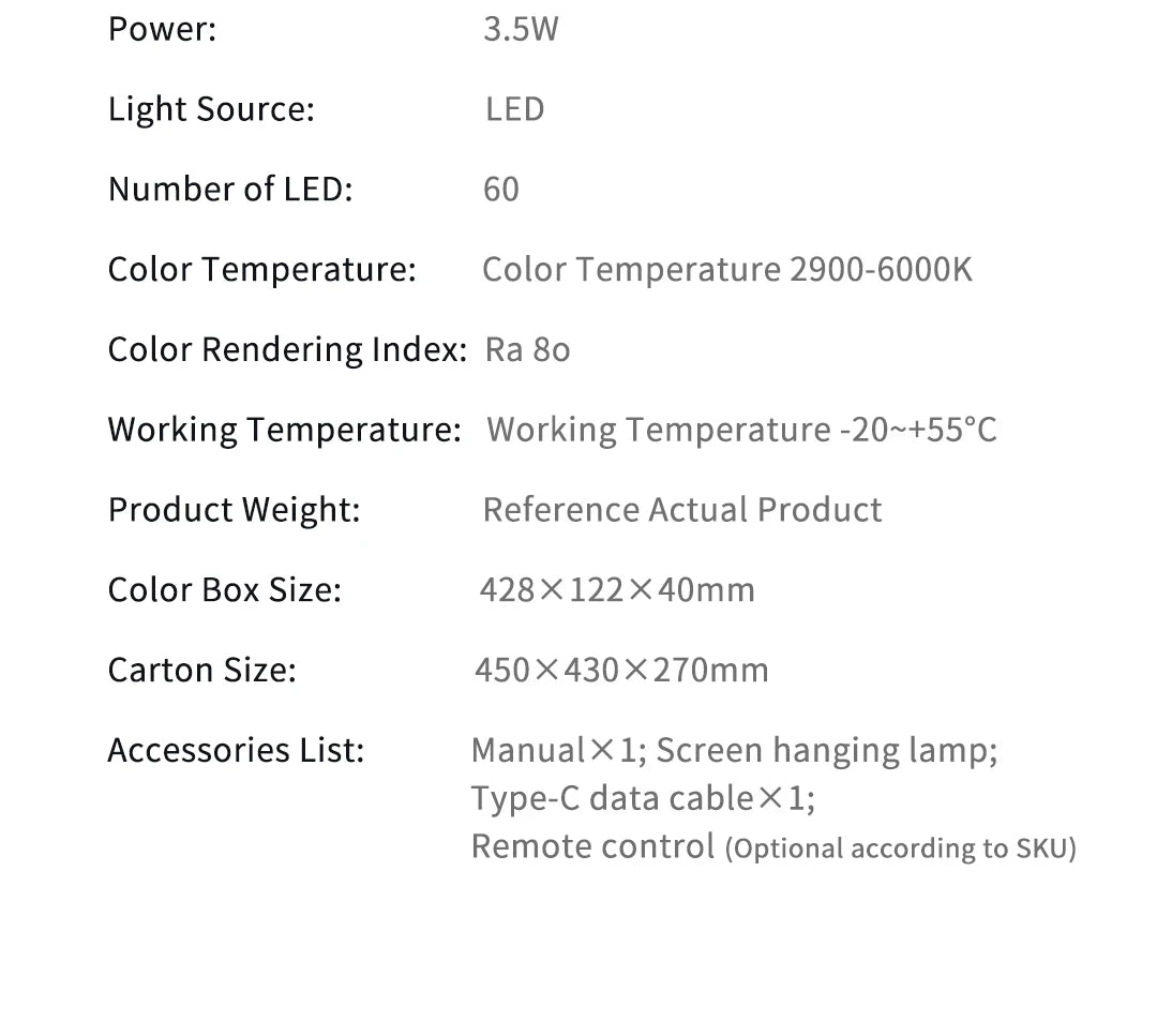 Youpin LYMAX Desk Lamp Screen bar Display Hanging Light Eyes Protection PC Computer Monitor Light Bar Wireless Remote Control