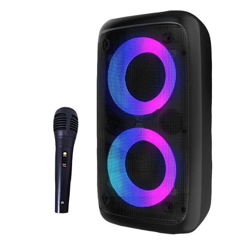 SingBox Pro – Wireless Karaoke Bluetooth Speaker with Mic, LED Party Lights, FM Radio & TWS Pairing