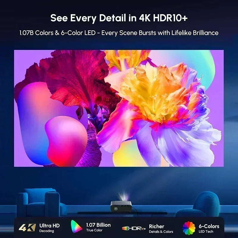 CinemaX A8 Google TV 4K Smart Projector