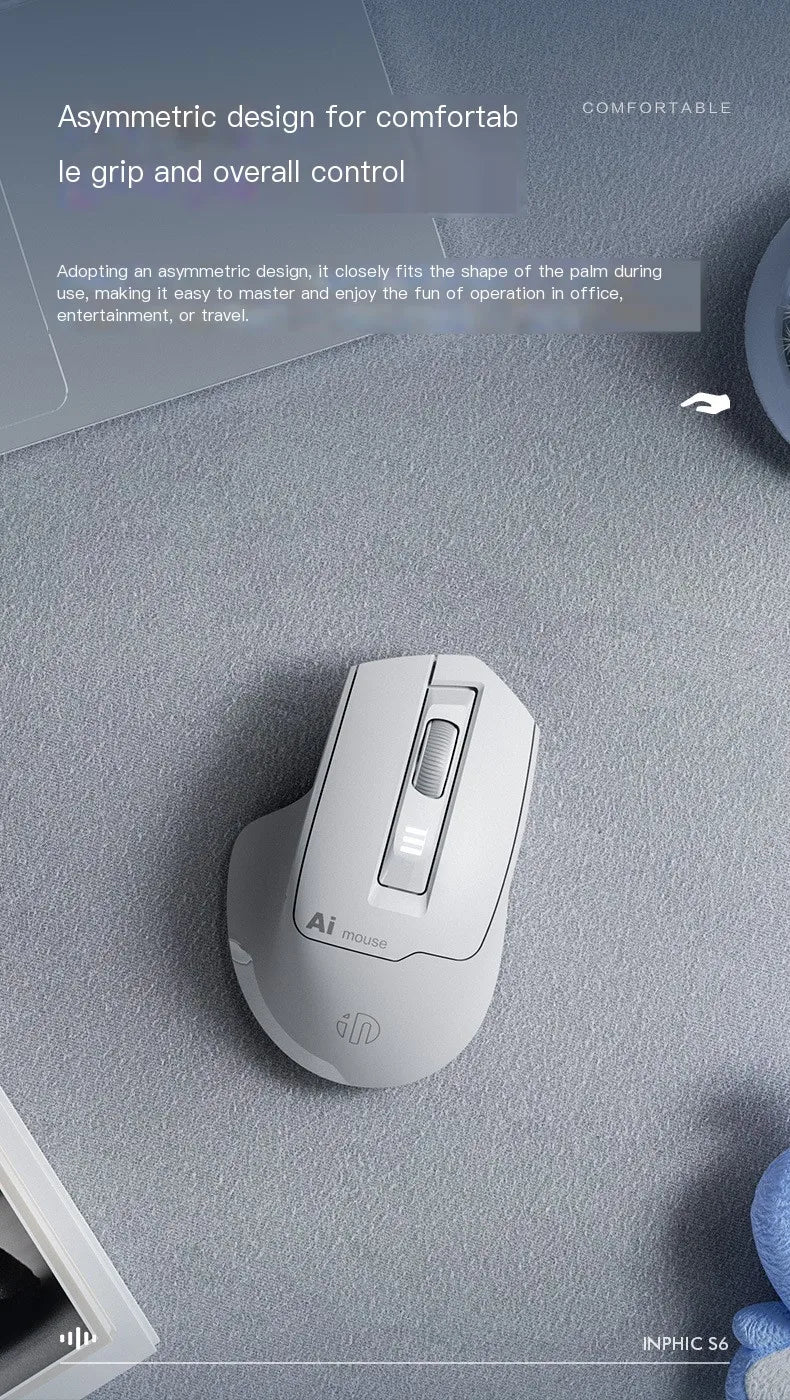 VoiceClick AI Voice Mouse – Wireless Dual-Mode, Voice Typing & Silent Click