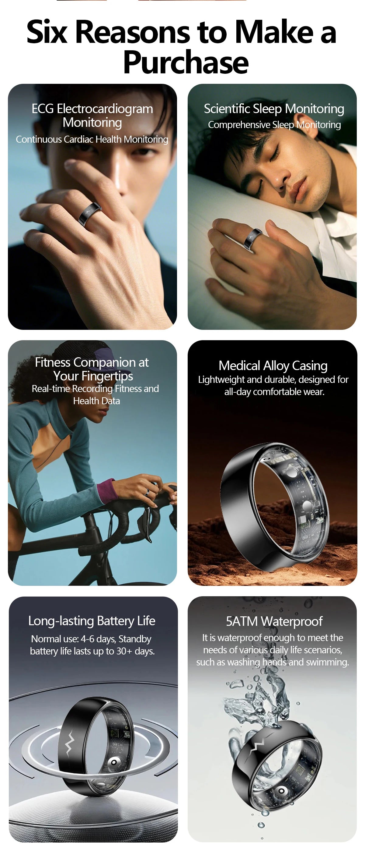 NOYAFA Smart Ring – Heart Rate, Blood Oxygen & Multi-Sport Health Monitor