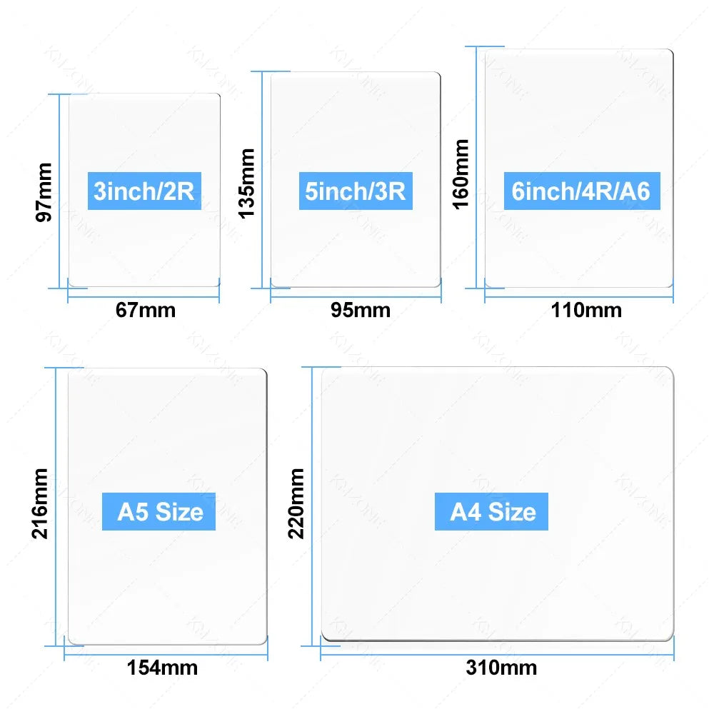 100-Pack Clear Thermal Laminating Sheets (A4/A5/A6/2R–4R) – 80 Mic Round-Corner Laminator Pouches | Crystal Clear Waterproof Document Protection Film