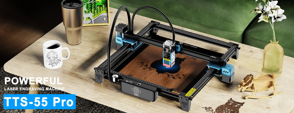 TwoTrees TTS-55 Pro 80W Laser Engraver – WiFi, Offline Control & 445nm Blue Light CNC