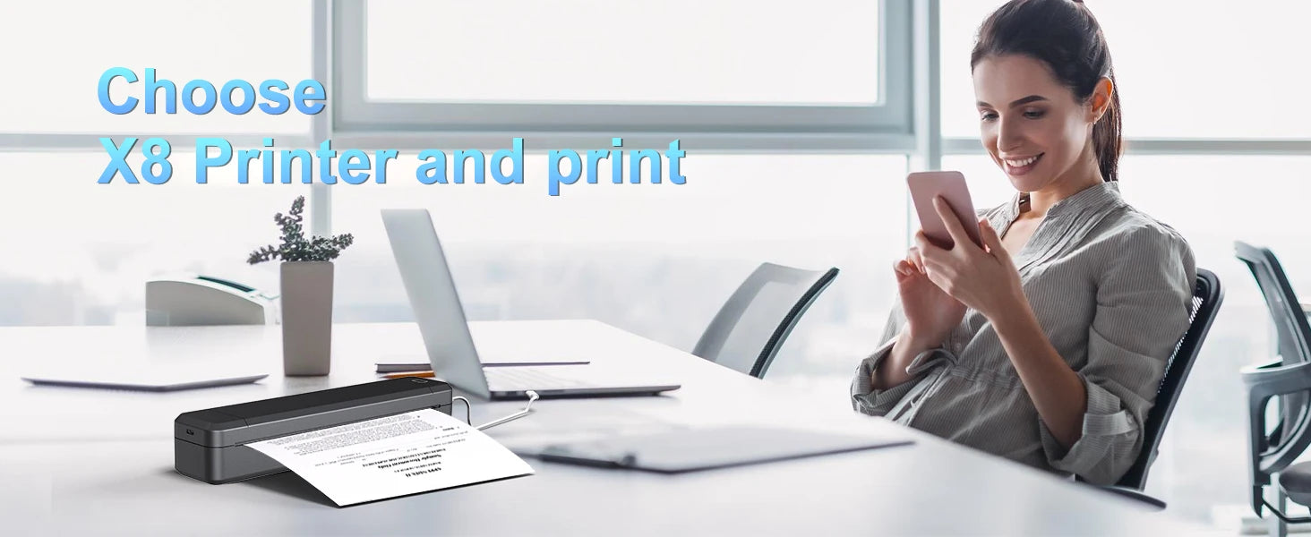 Marklife X8 Mini A4 Bluetooth Thermal Printer – Inkless Photo, PDF & Document Printing