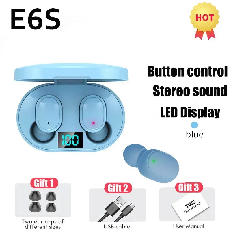 E6S Pro Noise-Cancelling Bluetooth Headphones – Wireless, iOS & Android