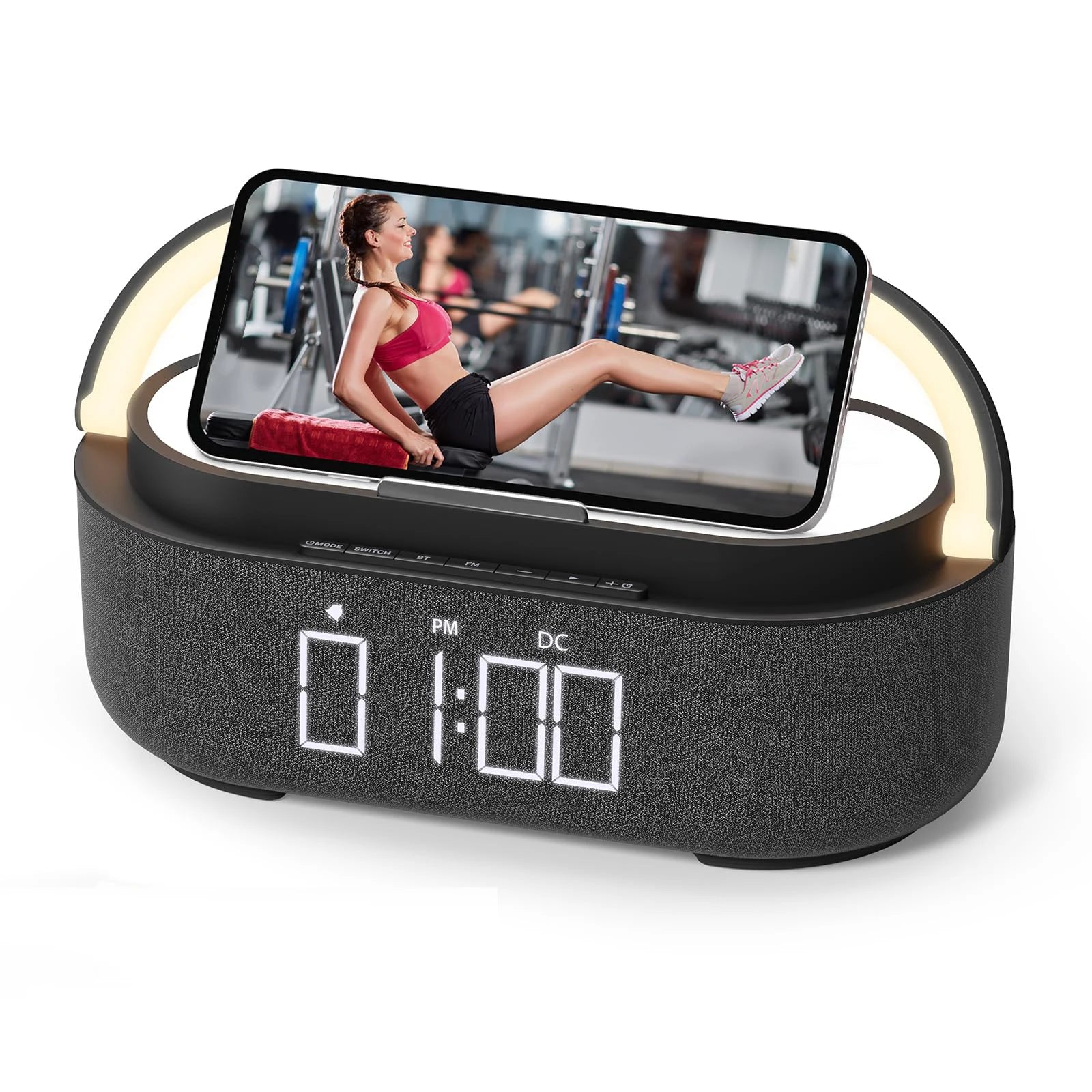 SoundCharge Bluetooth Speaker – Wireless Charger, FM Radio & Dimmable Light