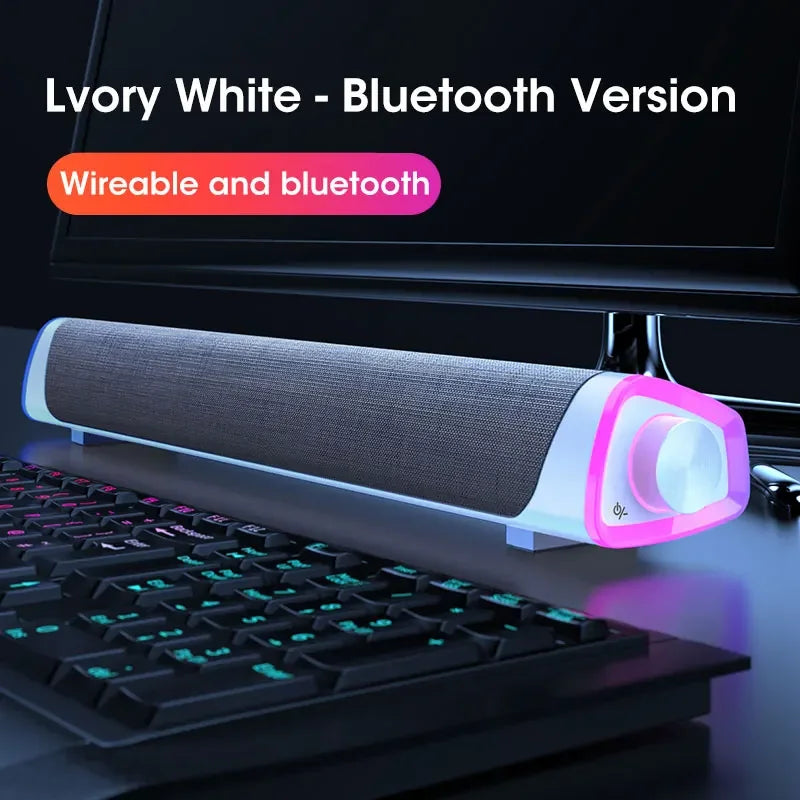 SoundBar 4D Pro – Wireless Bluetooth Speaker with Subwoofer Bass for PC & Laptop