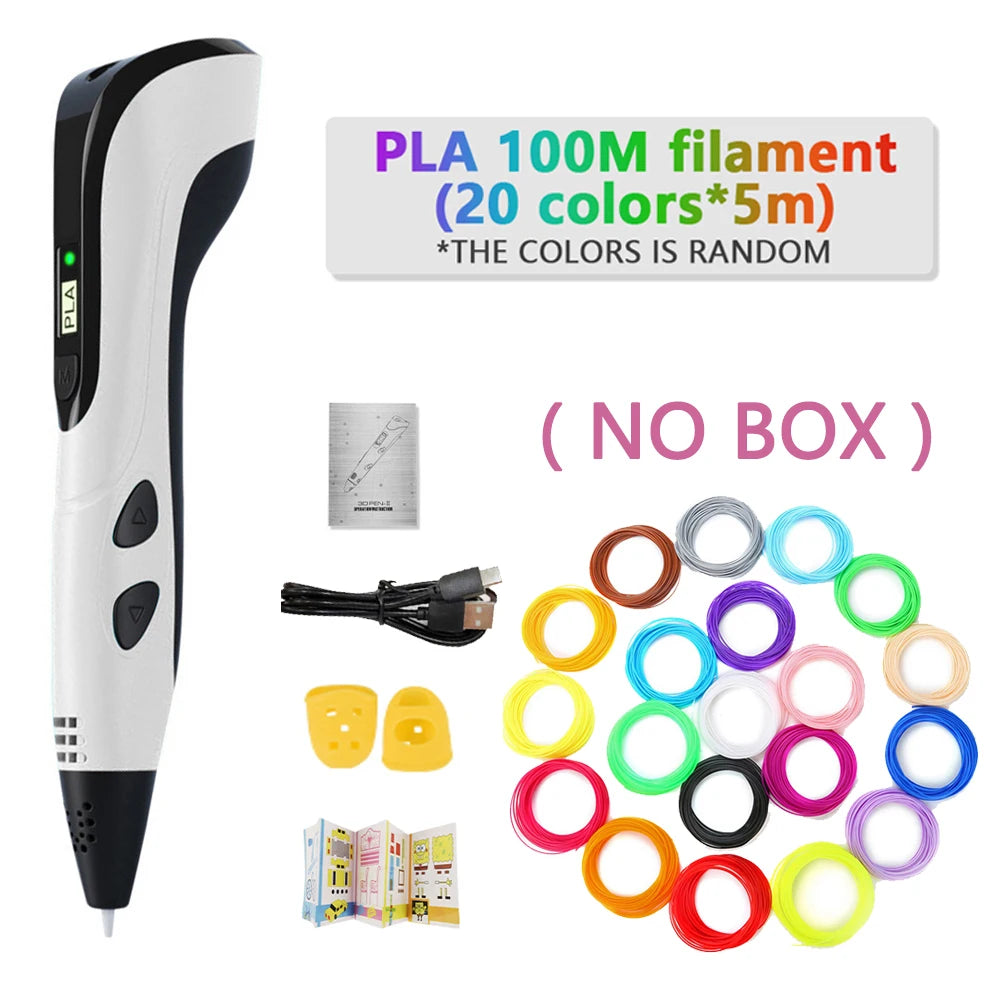 DoodlePen 3D Pen Set – LCD Display, PLA Filament, Kids Birthday & Christmas Gift