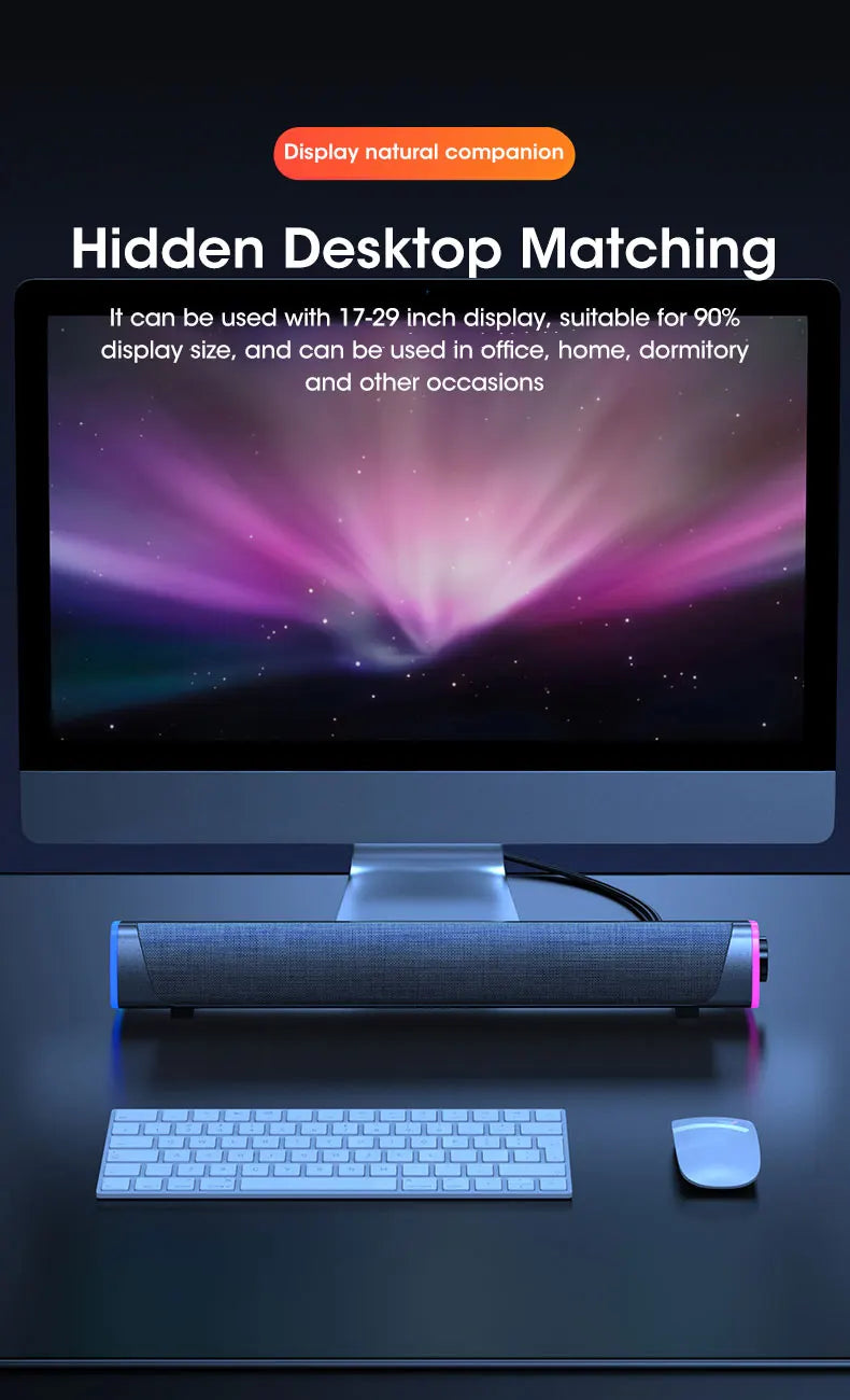 SoundBar 4D Pro – Wireless Bluetooth Speaker with Subwoofer Bass for PC & Laptop