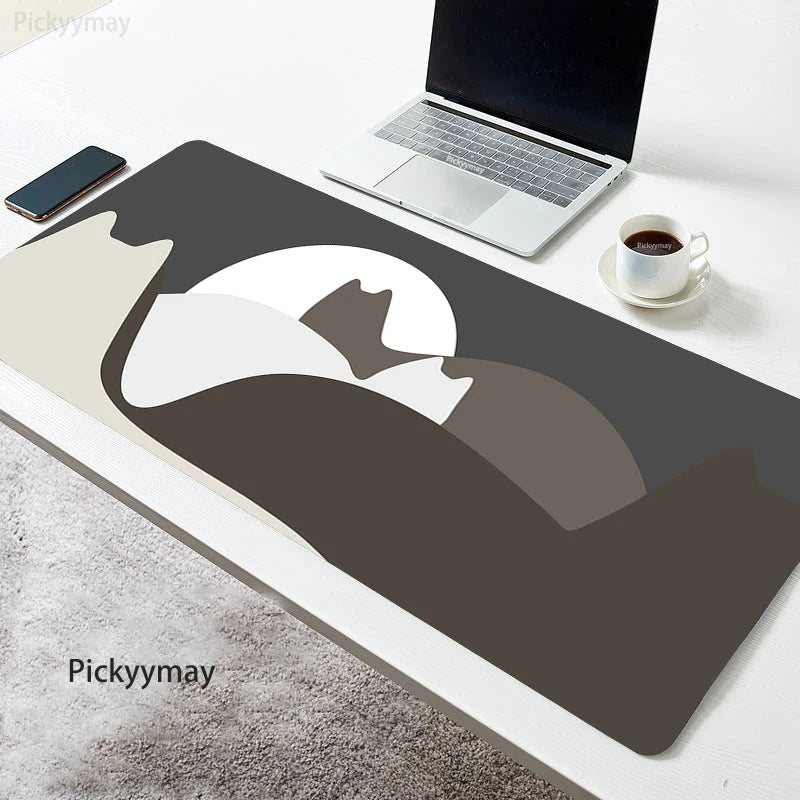 Kawaii Garden XL Desk Mat – Cute Plants & Cat Gaming Mouse Pad (900×400mm)