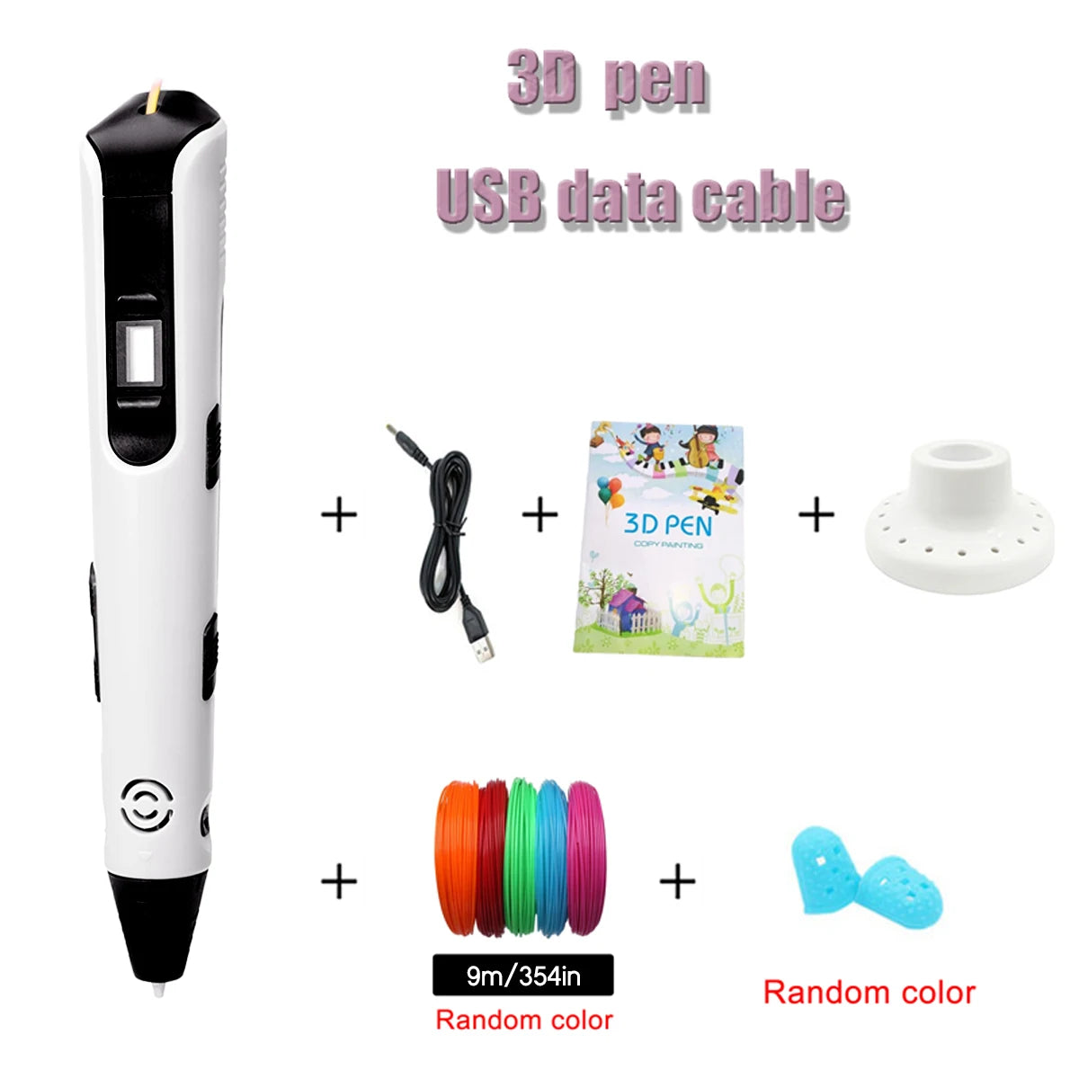 CreativePen 3D Printing Pen – Upgraded with 9M PLA Filament, Kids Birthday Gift