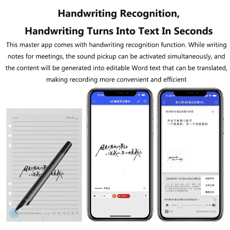 Smart Digital Notebook with AI Sync Pen (Real-Time Cloud Writing)