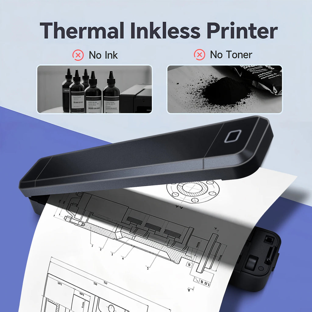 Marklife X8 Mini A4 Bluetooth Thermal Printer – Inkless Photo, PDF & Document Printing