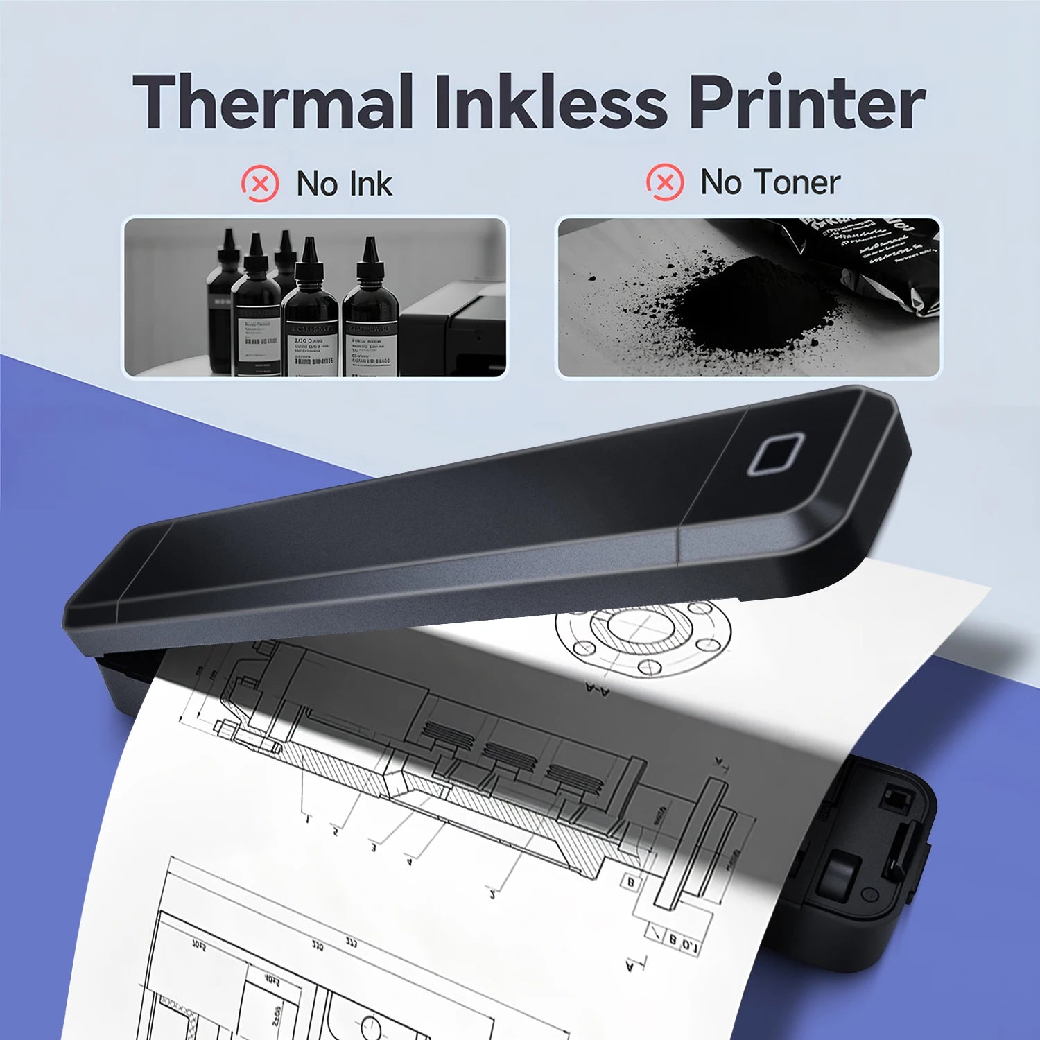 Marklife X8 Mini A4 Bluetooth Thermal Printer – Inkless Photo, PDF & Document Printing