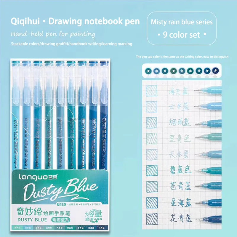Languo 27-207 Colour Gel Pen & Marker Drawing Set – Student DIY Art Pens