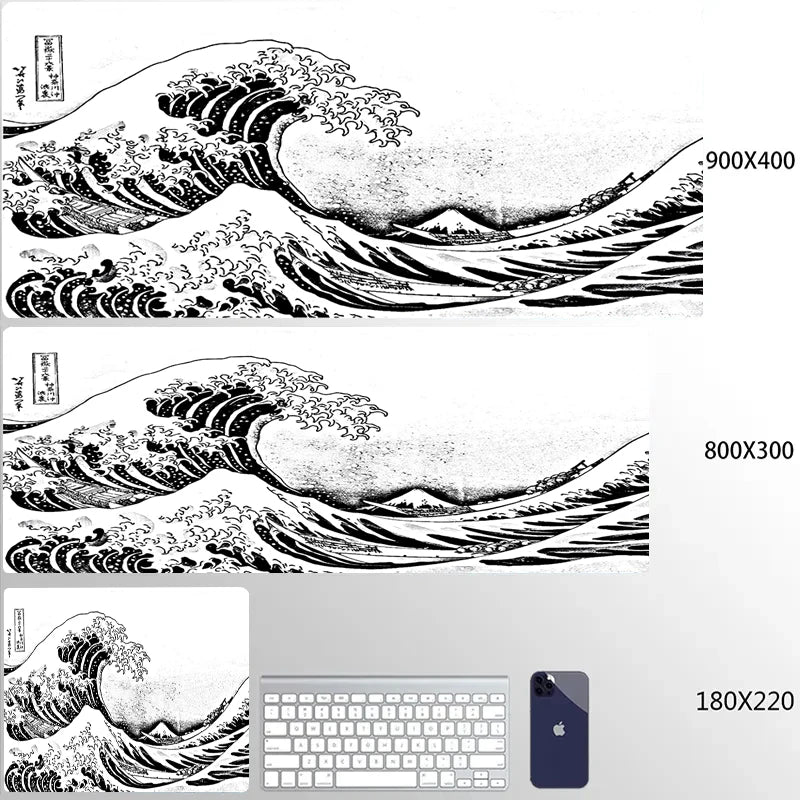 Great Wave XL Gaming Desk Mat – Personalized Art Mouse Pad (XXL HD Mouse Mat)