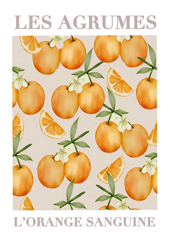 Retro Lemon Garden Canvas Art Poster-Fresh Lemon and Olive Tree Wall Prints for Modern Living Room,Office,and Home Decor Gifts