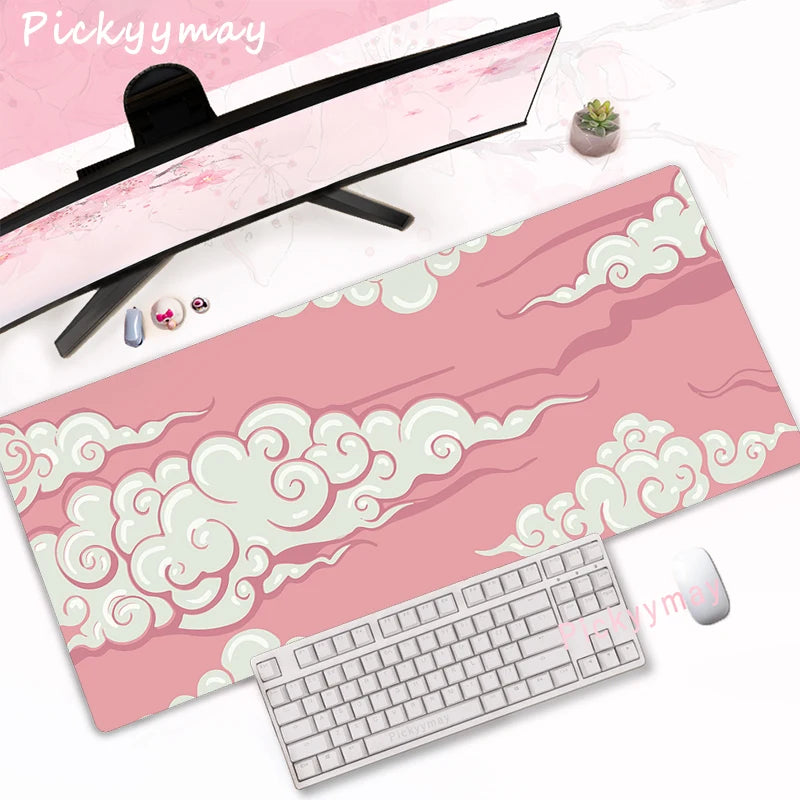 Sakura Bloom XL Desk Mat – Pink Cherry Blossom Gaming Mouse Pad (Extended Keyboard Mat)