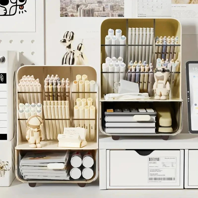 StackDesk Multi-Layer Desk Organiser – Large Capacity Pencil Holder & Storage Box