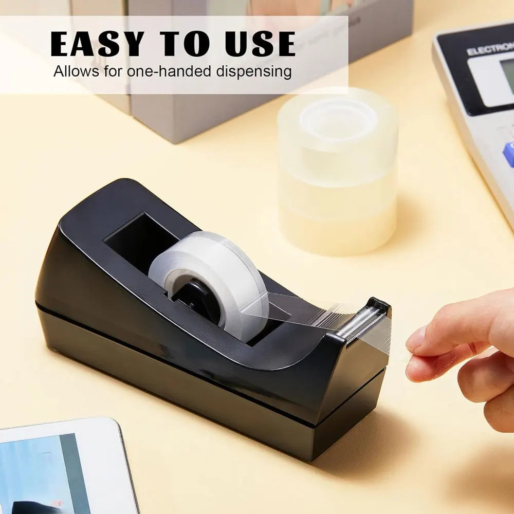 1pc black tape holder, desktop tape holder with non-slip base, suitable for office, home and school (tape not included).