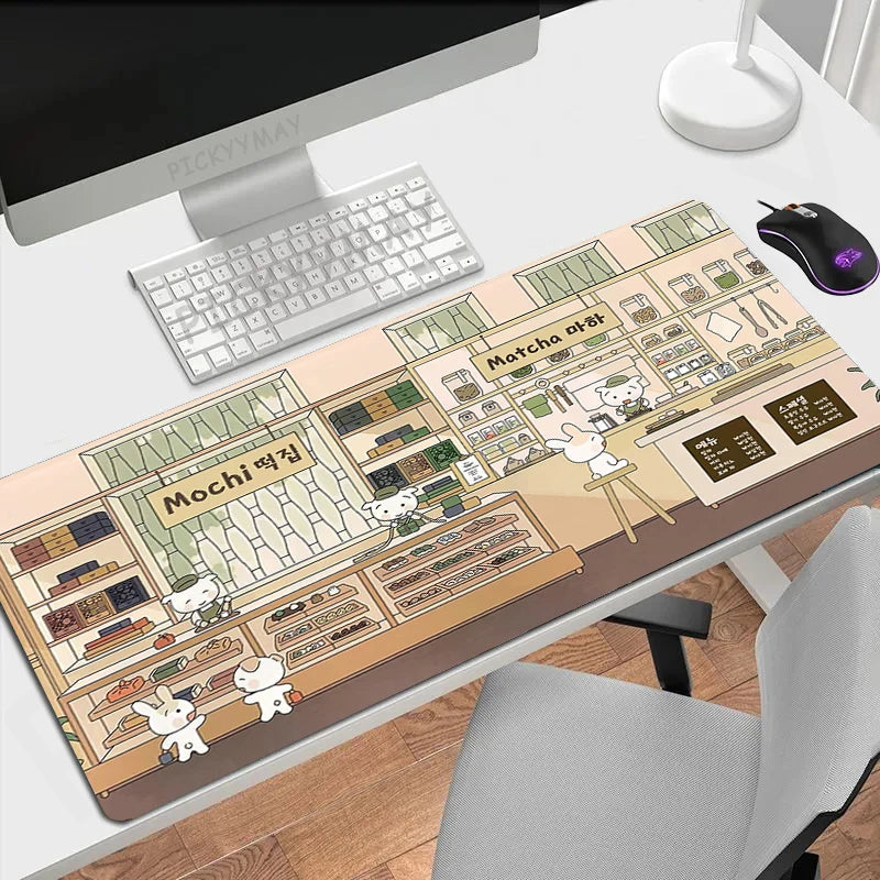 Kawaii Cloud XL Gaming Desk Mat – Cute Mouse Pad (XXL 90×40cm)