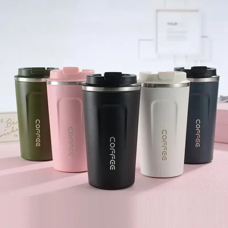 ThermoSip Stainless Steel Insulated Coffee Cup – 380ml / 510ml, Leak-Proof
